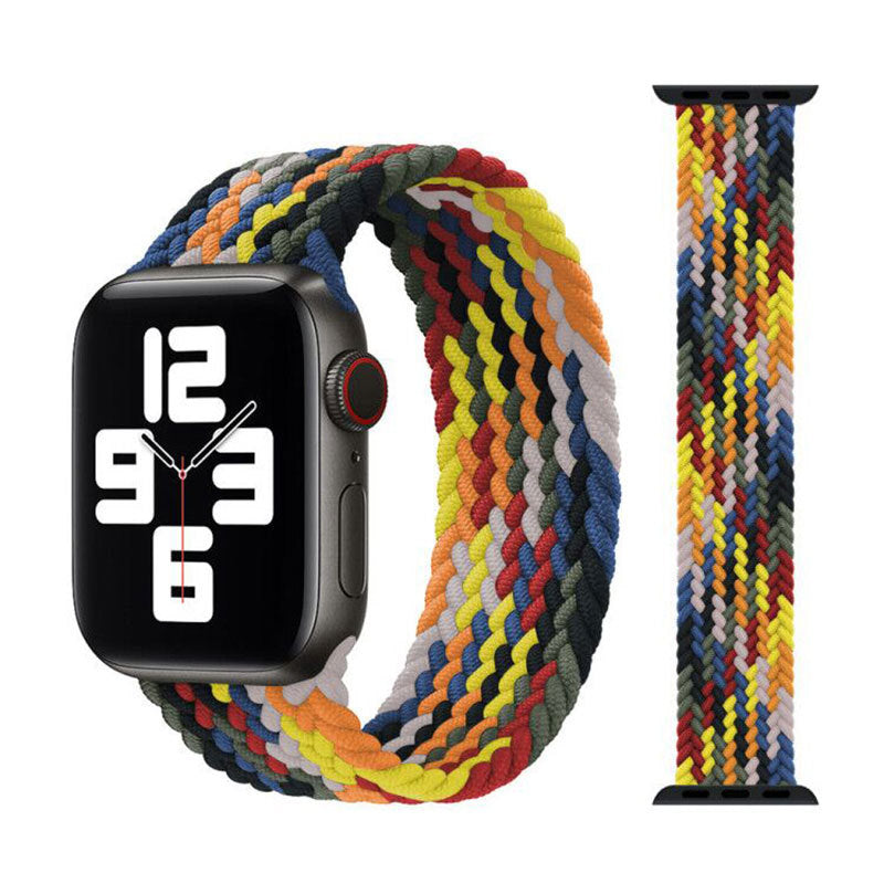 Fashion Trend New Watch Strap Elastic Single Loop Braided Nylon Strap