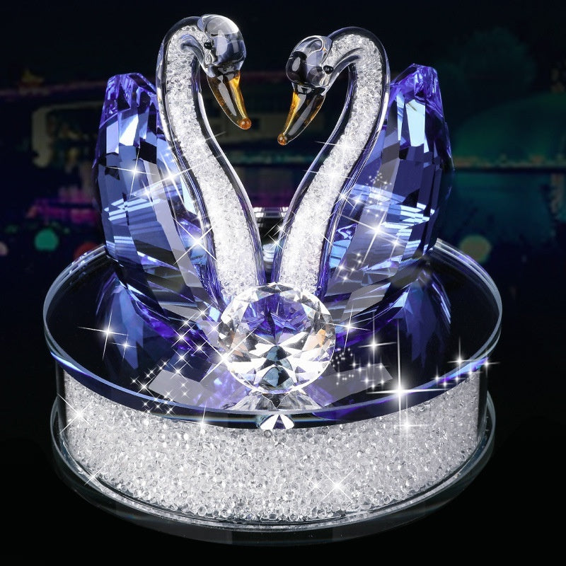 Car Ornament Decoration Supplies Crystal Swan Perfume Holder